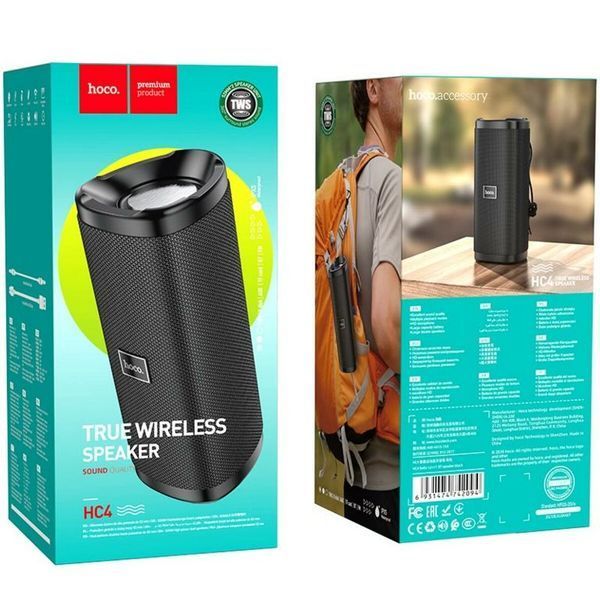 Колонка портативна HOCO HC4 Bella sports BT speaker Black 51716 фото