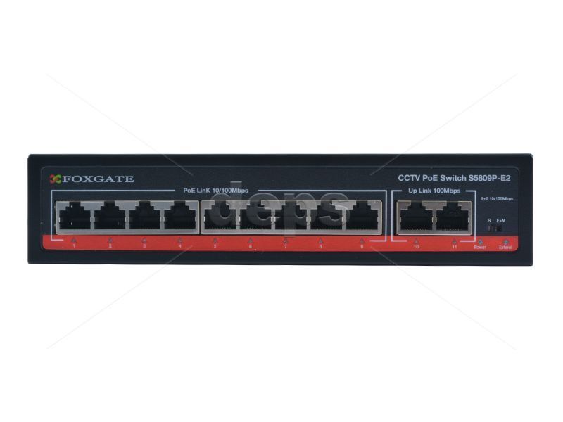 POE CCTV коммутатор FoxGate S5809P-E2 (96W) 00-00077707 фото