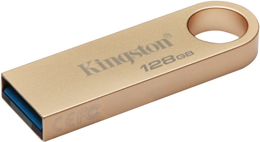 Флэш-накопитель Kingston USB 3.2 SE9 G3 128GB 220MB/s Metal/Gold 00-00078426 фото