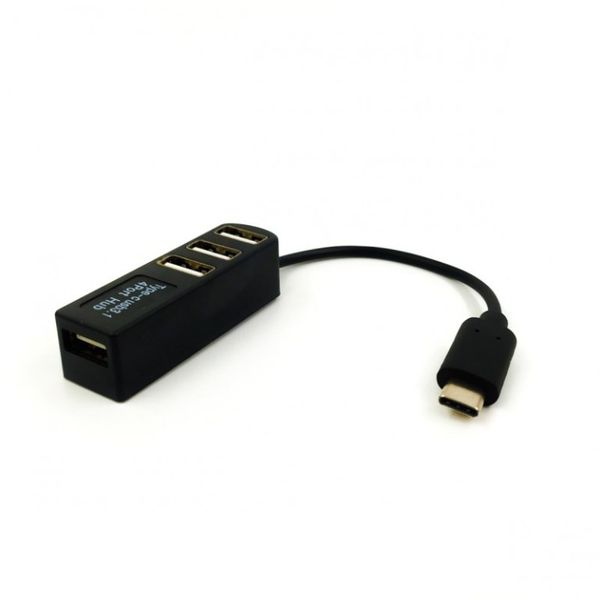 Хаб Type-C USB 3.1 4-х портовий P-3101 живлення від USB блістер 48218 фото