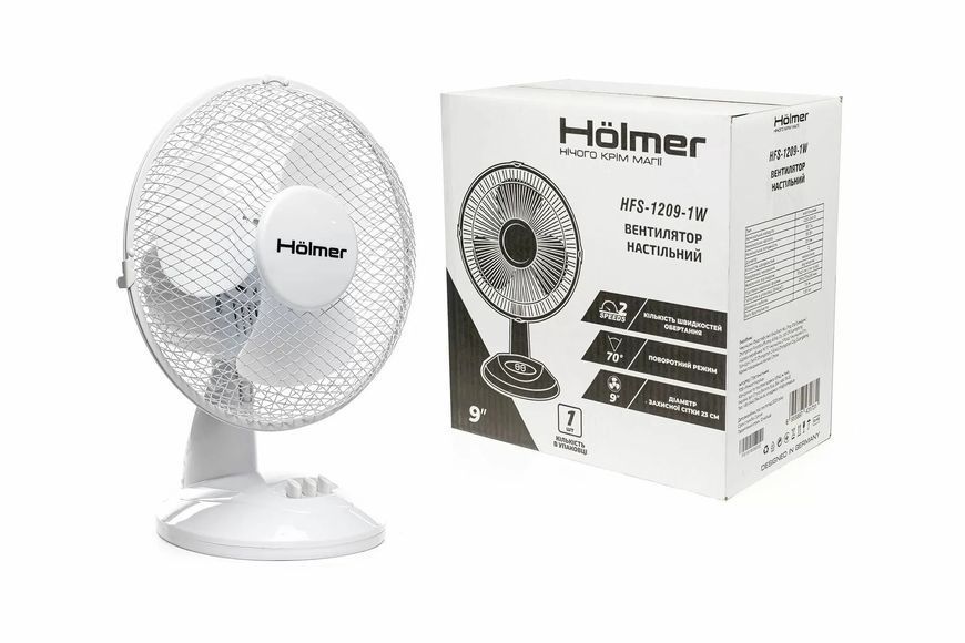Настольный вентилятор Holmer HFS-1209-1W 00-00078976 фото
