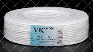 Кабель сигнальний VKcable 4x0.22 CCA в екрані 100 метрів 40506 фото