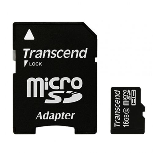 Карта пам&#39;яті microSDHC Transcend 16GB class 10 adapter SD (TS16GUSDHC10) 48674 фото