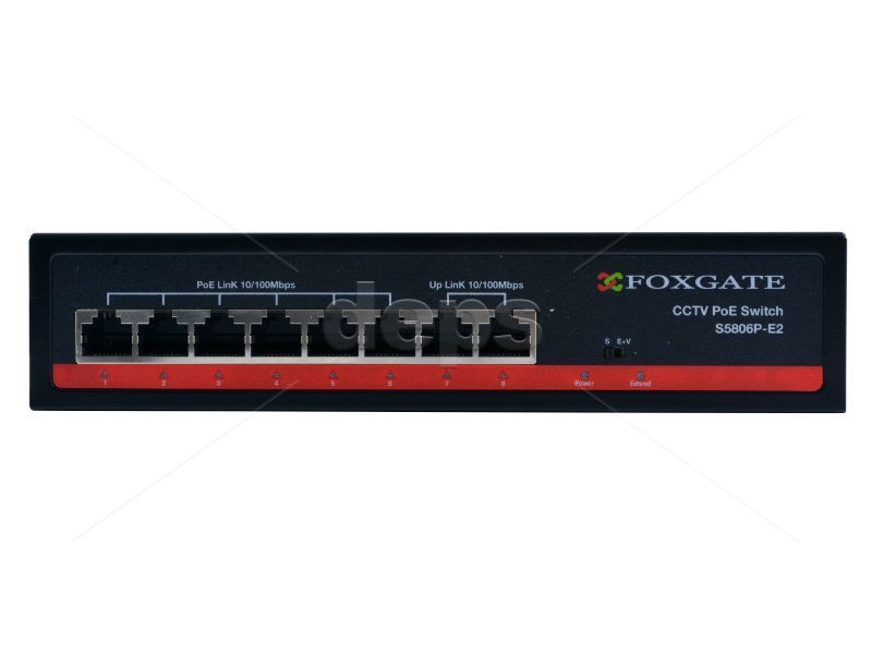 POE CCTV коммутатор FoxGate S5806P-E2 (75W) 00-00077710 фото