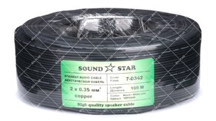 Кабель сигнальний Sound Star 2x0.35 CU 100 метрів чорний 40788 фото