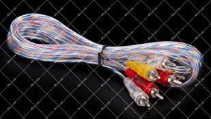 Кабель 3RCA-3RCA Gold 1.5 метра прозорий 27266 фото