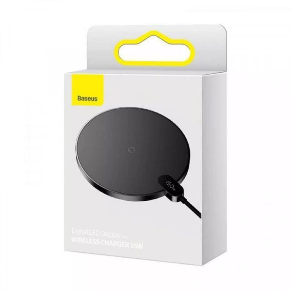 БЗУ Baseus Digital LED Display Gen 2 Wireless Charger 15W Black (CCED000001) 51339 фото