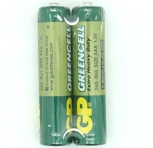 Батарейка GP Greencell 1.5V AAA 2 шт 48680 фото