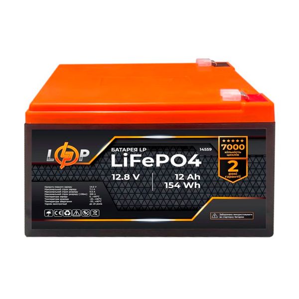 Батарея акумуляторна LogicPower LP 12V 12Ah LiFePO4 154Wh 51185 фото