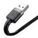 Кабель Baseus Cafule USB Type-A -Lightning Gray+Black 2 метри (CALKLF-BG1) 00-00077661 фото 2