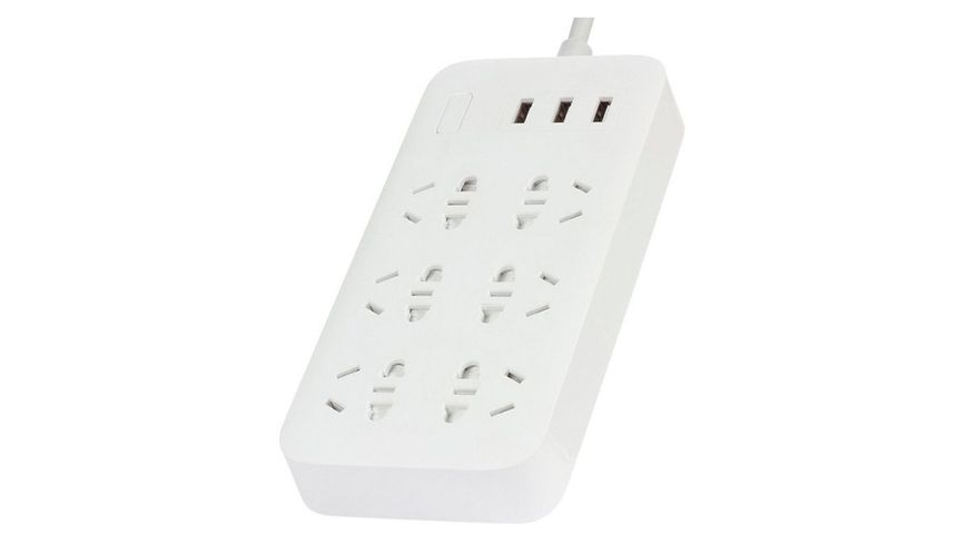 Фільтр мережевий Xiaomi Mi Power Strip 6 розеток 3 usb 1.8 метра білий 43288 фото