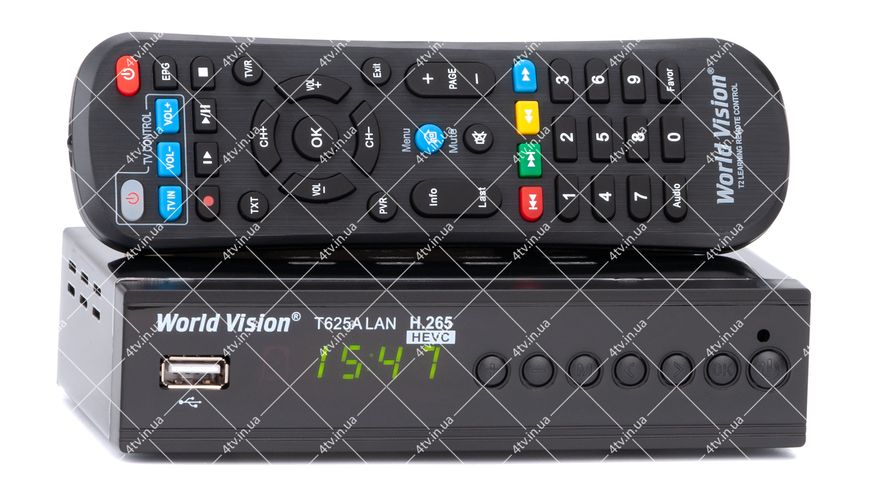 World Vision T625A LAN DVB-T2 + пульт, що навчається 43779 фото