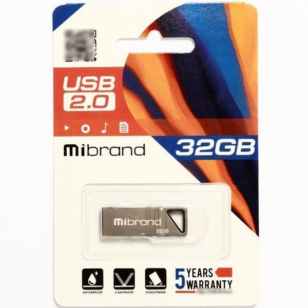 Накопитель Mibrand Stingray 32Gb Grey USB 2.0 (MI2.0/ST32U5G) 50482 фото