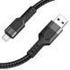 Шнур USB 2.0 - micro-B HOCO U110 2.4A 1.2m Black 51693 фото 1