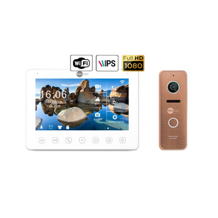 Комплект видеодомофона Neolight NeoKIT HD+ Bronze WiFi 45488 фото