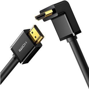 Кабель UGREEN HDMI 4K Cable Male to Male 90 Degree Black 1m 00-00077311 фото
