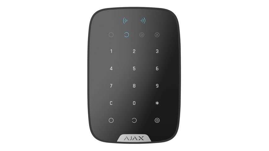 Бездротова клавіатура сенсорна Ajax KeyPad Plus чорна 45177 фото