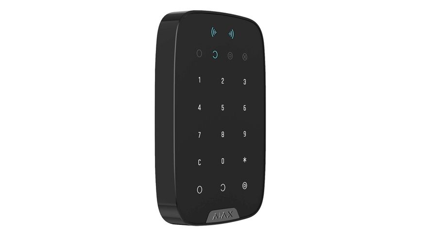 Бездротова клавіатура сенсорна Ajax KeyPad Plus чорна 45177 фото