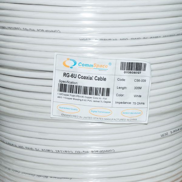 Кабель коаксиальный CommSpace RG-6/48CU 305 метров 75 Ом 40497 фото