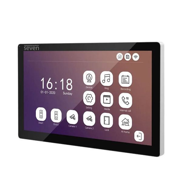 Відеодомофон SEVEN DP-7517FHDW IPS Wi-Fi/LAN black 49549 фото