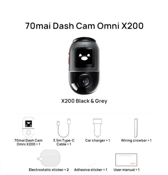 Відеореєстратор 70mai Dash Cam Omni X200 32gb 50130 фото