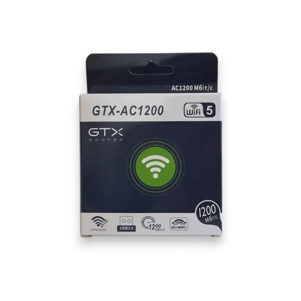 USB Wi-Fi адаптер GEOTEX GTX-AC1200 високошвидкісний Wi-Fi 2.4/5 ГГц 00-00078781 фото