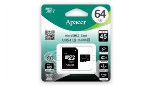 Карта памяти microSDXC Apacer 64GB Adapter (AP64GMCSX10U1-R) 42859 фото