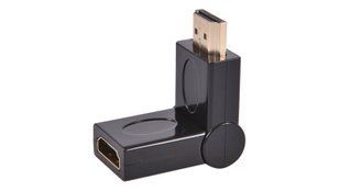 Перехідник поворотний HDMI гніздо F-HDMI штекер M 90-180&deg; 27519 фото