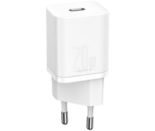 Адаптер мережевий Baseus Super Si Quick Charger 1C 20W EU White 51191 фото