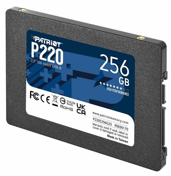 SSD накопичувач Patriot P220 2.5" 256GB (P220S256G25) 51466 фото