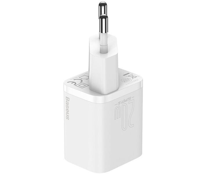 Адаптер мережевий Baseus Super Si Quick Charger 1C 20W EU White 51191 фото