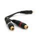 Перехідник штекер RCA на 2&times;RCA 0.2 метра 00-00076797 фото 1