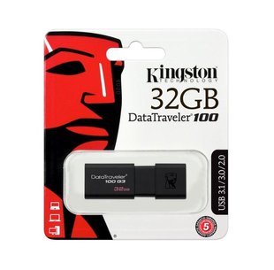 Накопичувач Kingston 32GB DT100G3 USB 3.0 (DT100G3/32GB) 44231 фото