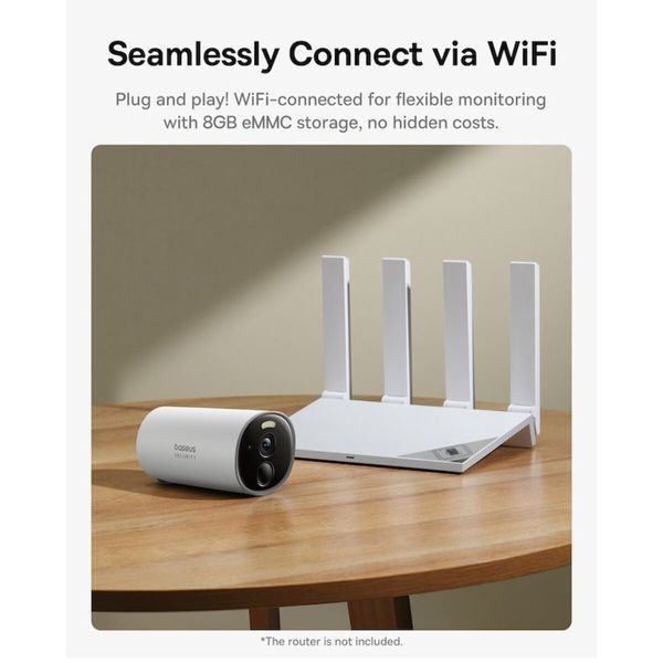IP-камера видеонаблюдения Baseus Security B1 Outdoor Camera 2K White 00-00077072 фото