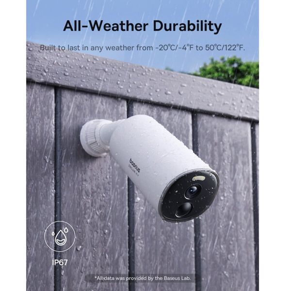 IP-камера видеонаблюдения Baseus Security B1 Outdoor Camera 2K White 00-00077072 фото