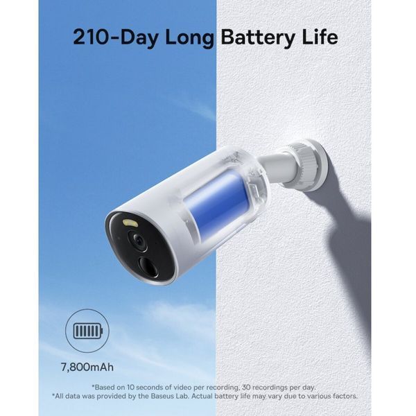 IP-камера видеонаблюдения Baseus Security B1 Outdoor Camera 2K White 00-00077072 фото