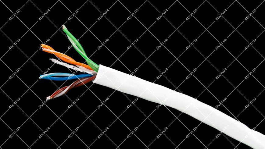 DCG UTP CAT5E 4P 0.50мм CCA PVC W біла 305м = 1 бхт. Кабель вита пара 27348 фото