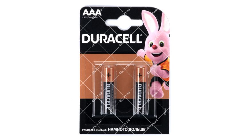 Батарейка Duracell Basic AAA MN2400 LR03 2 шт 42471 фото