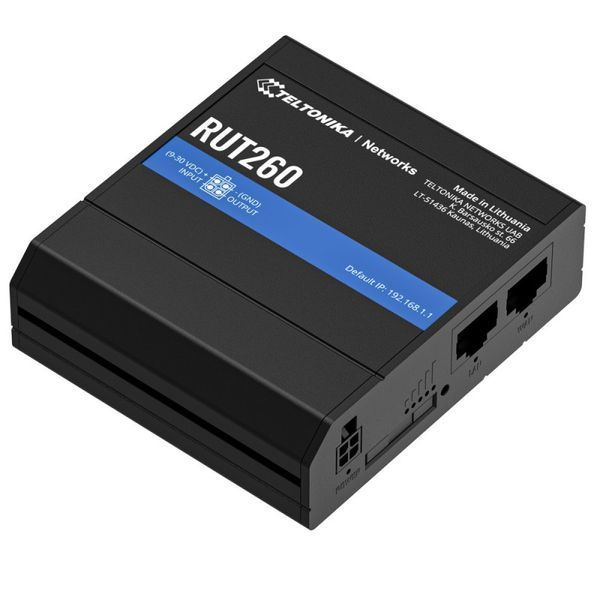 Teltonika RUT260 4G LTE, Wi-Fi Промисловий стільниковий маршрутизатор 00-00079646 фото