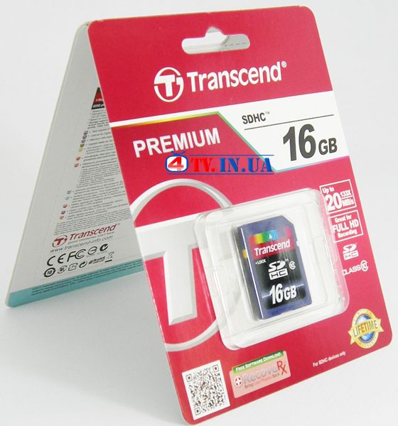 Карта пам&#39;яті SDHC Transcend 16GB class 10 (TS16GSDHC10) 48675 фото