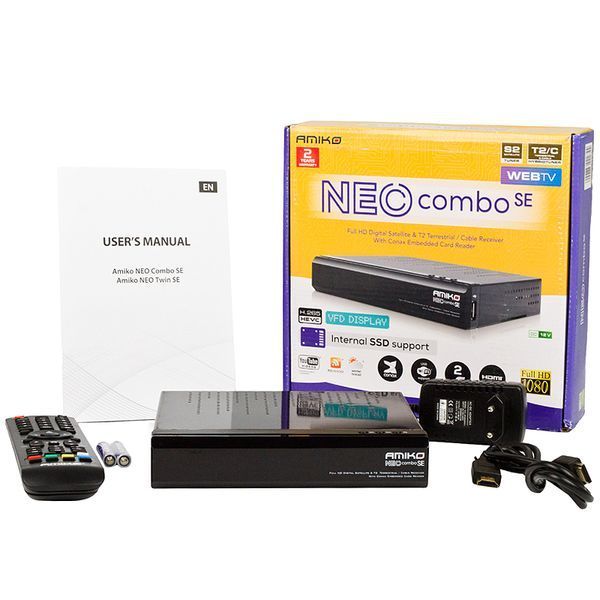 Amiko NEO Combo DVB-S2/T2/C HEVC H.265 40898 фото