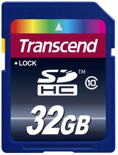 Карта пам&#39;яті SDHC Transcend 32GB class 10 (TS32GSDHC10) 48676 фото