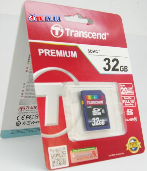 Карта пам&#39;яті SDHC Transcend 32GB class 10 (TS32GSDHC10) 48676 фото