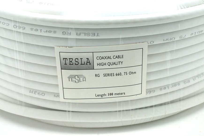 Кабель коаксіальний TESLA 660 CU 100 метрів 75 Ом 48630 фото