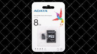 Adata 8Gb class 4 + adapter SD AUSDH8GCL4-RA1 microSDHC Карта пам'яті 42322 фото