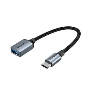 Кабель OTG Vention USB 3.0 USB Type-C Male to Type-A Female 0.5 метра сірий (CCXHB) 51276 фото