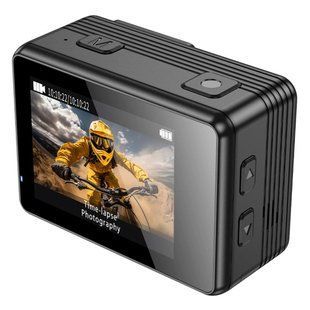 Екшен камера HOCO DV102 4K anti-shake sports camera Black 00-00077069 фото
