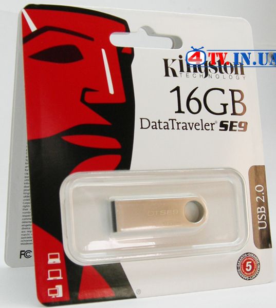 Накопичувач Kingston 16GB DataTraveler SE9 Silver USB 2.0 48661 фото