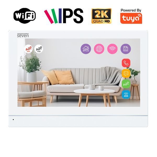 SEVEN DP-7576-W2K white 7&rdquo; Сенсорный IPS экран Wi-Fi/LAN Домофон 00-00079372 фото