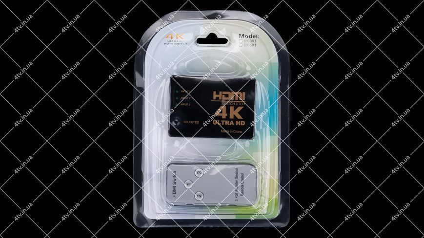Перемикач SWITCH HDMI SY-301 3 port MINI з ІЧ-пультом 42592 фото